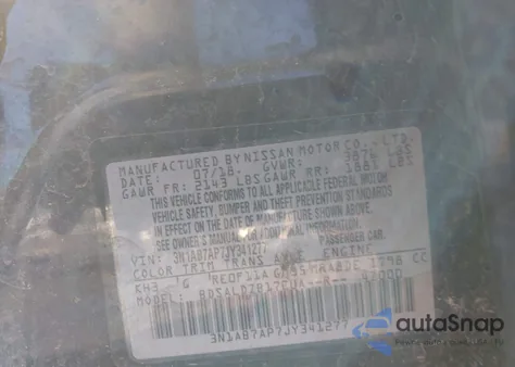 2018 Nissan Sentra Sv из США, поврежденный, VIN 3N1AB7AP7JY341277